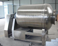 Vacuum tumbler for meat processing