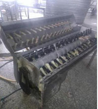 Chicken gizzard fat removal machine