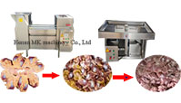 Chicken gizzard opener and peeler machine