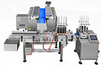 Automatic combination weigher with trays filling machine